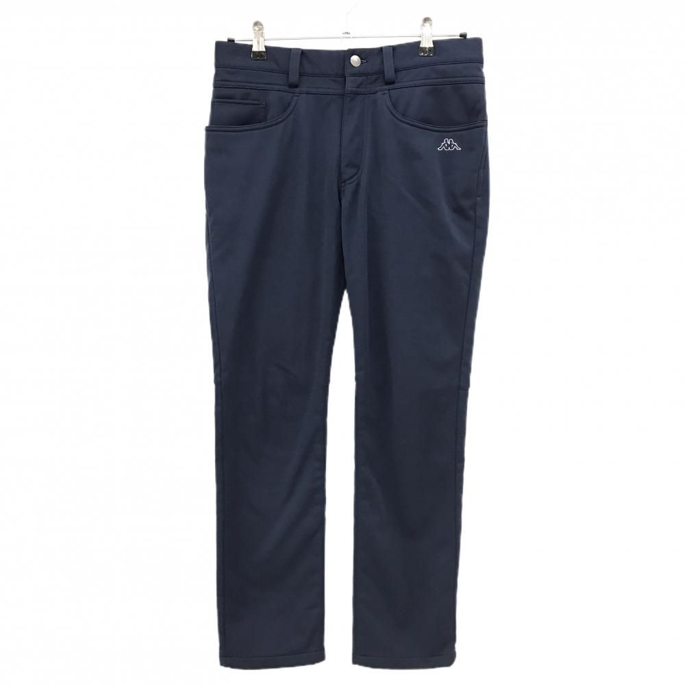 カッパ パンツ ネイビー 裏起毛 ロゴ刺しゅう メンズ M ゴルフウェア