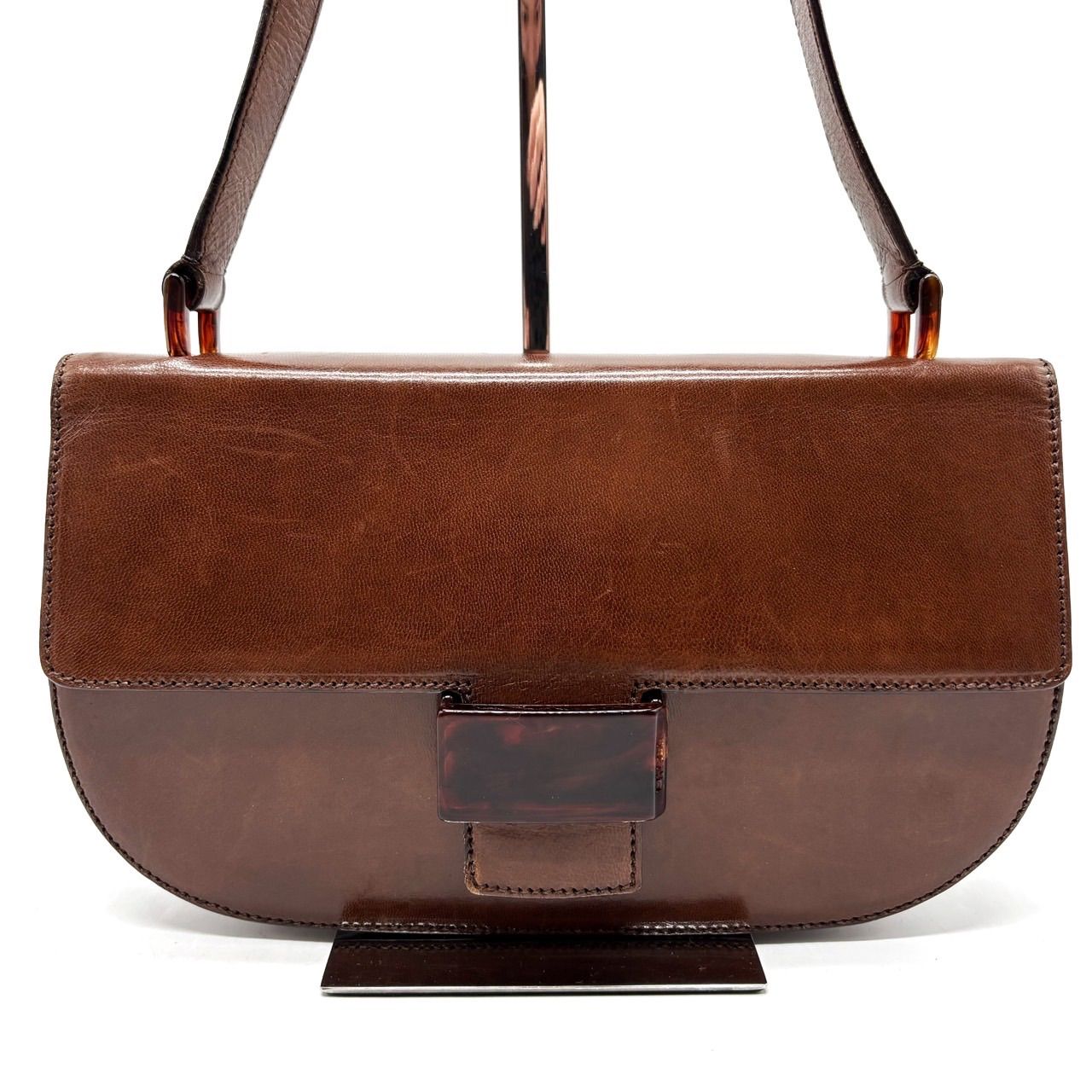 ✨良品✨ PRADA プラダ ショルダーバッグ 鼈甲 ベッコウ ポシェット