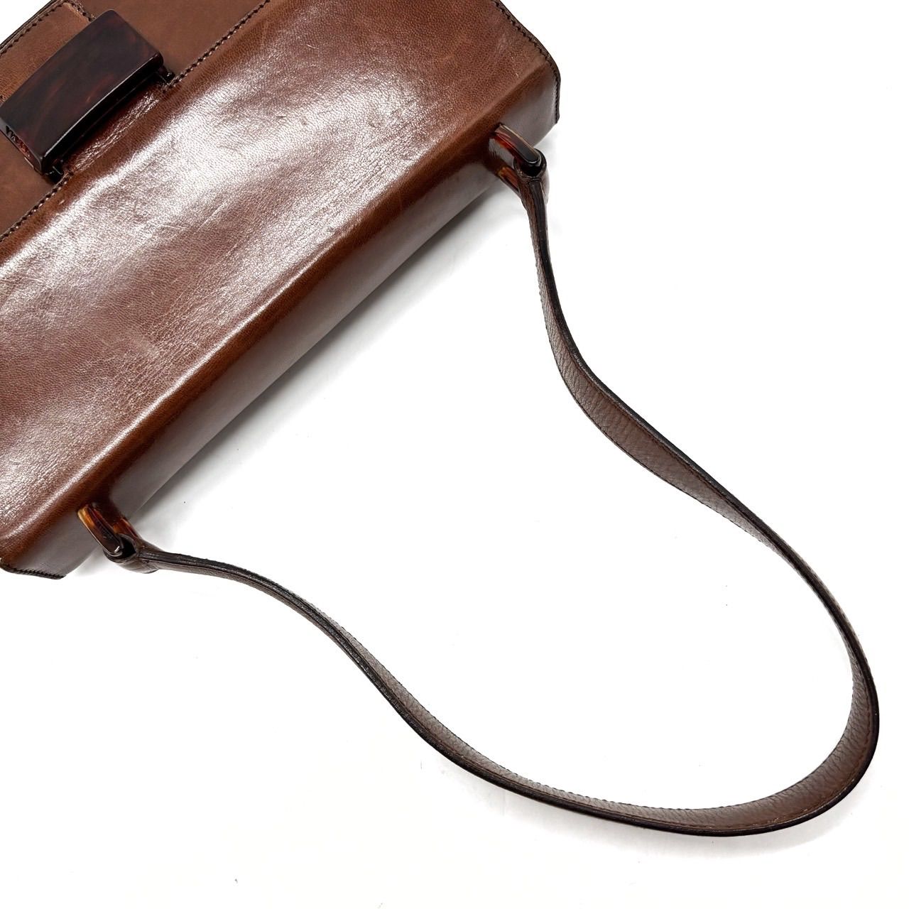 良品】 PRADA プラダ ショルダーバッグ 鼈甲 ベッコウ ポシェット 