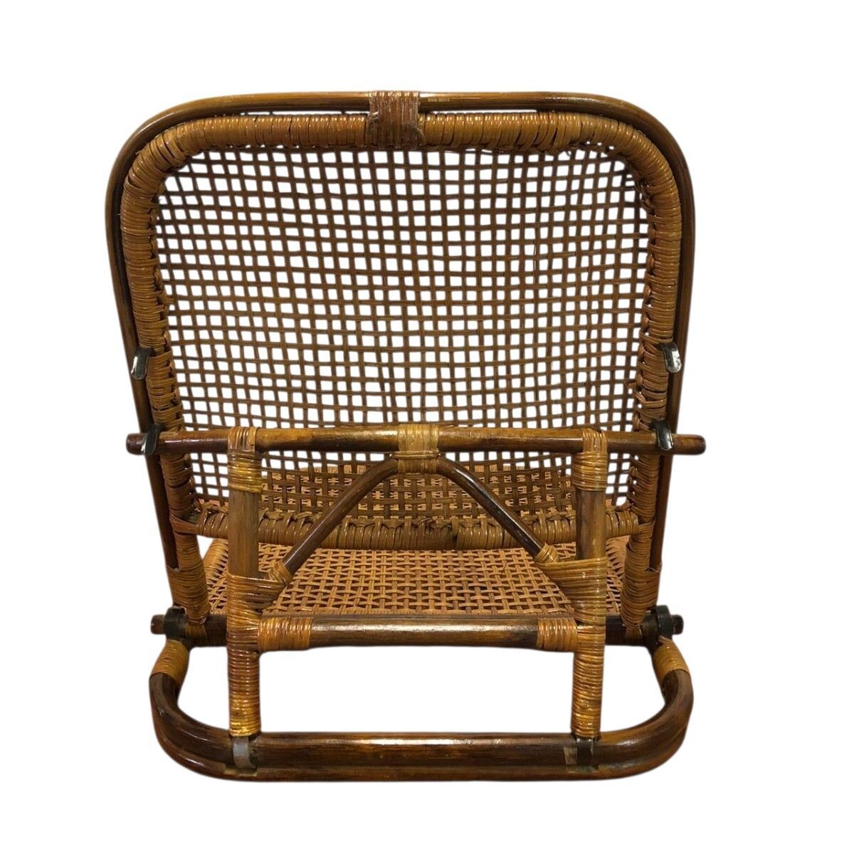 希少　座椅子　３脚　藤　折りたたみ　レトロ　アンティーク　ヴィンテージ 希少 座椅子 3脚 藤 折りたたみ レトロ アンティーク ヴィンテージ