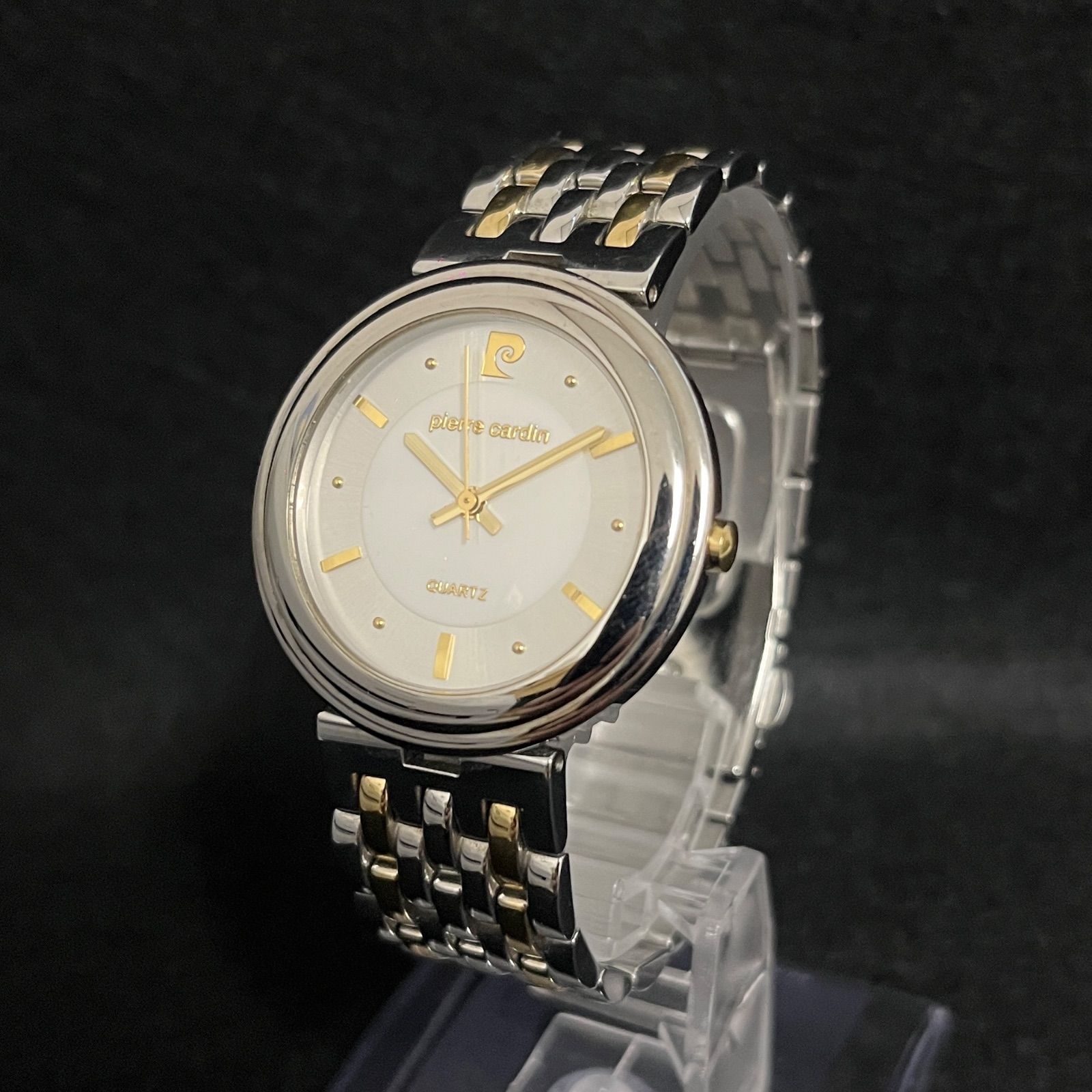 稼働品】 pierre cardin ピエール カルダン クォーツ アナログ 腕時計 