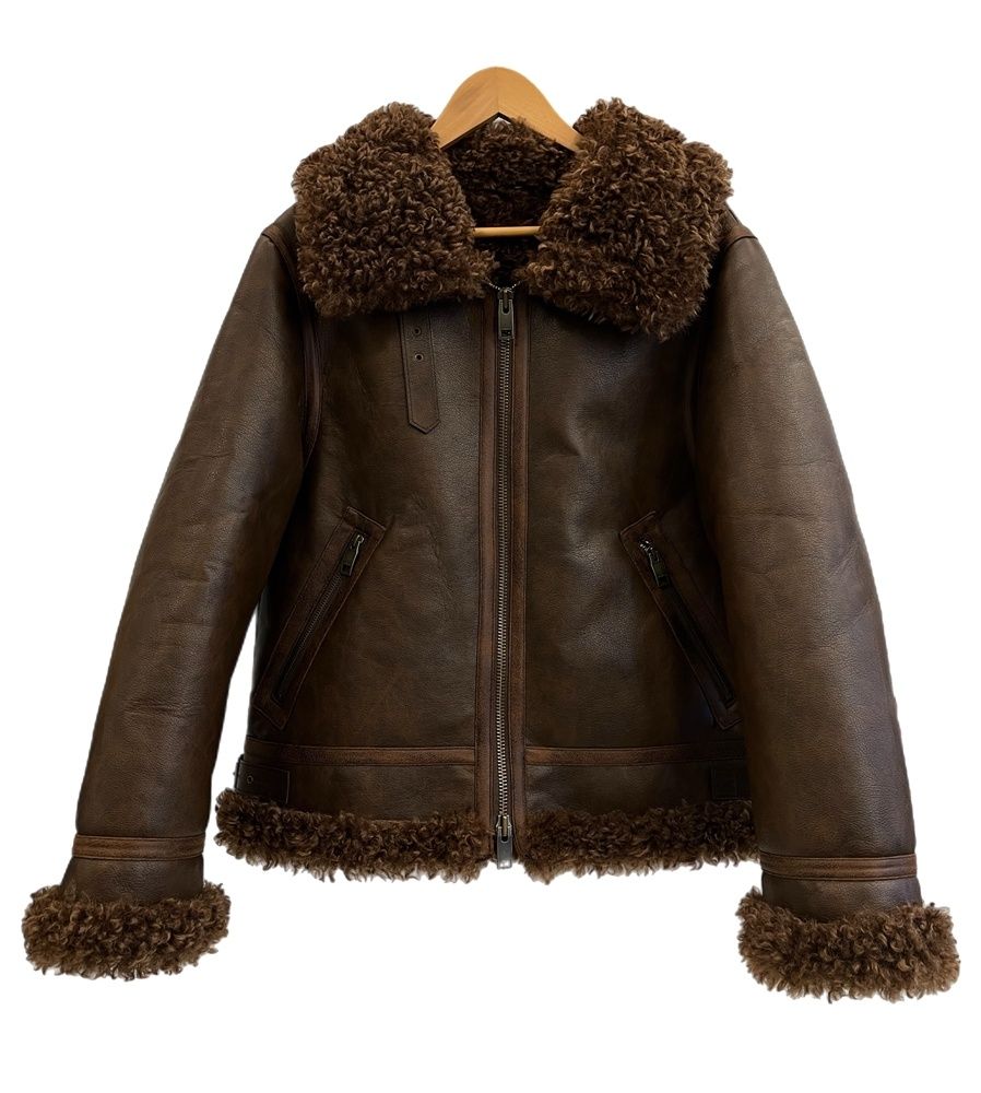 マウジー moussy AGED AVIATOR JACKET エイジドアビエータージャケット ボア 茶 010HAS30-1341 ジャケット ブラウン フリーサイズ 101LT-217