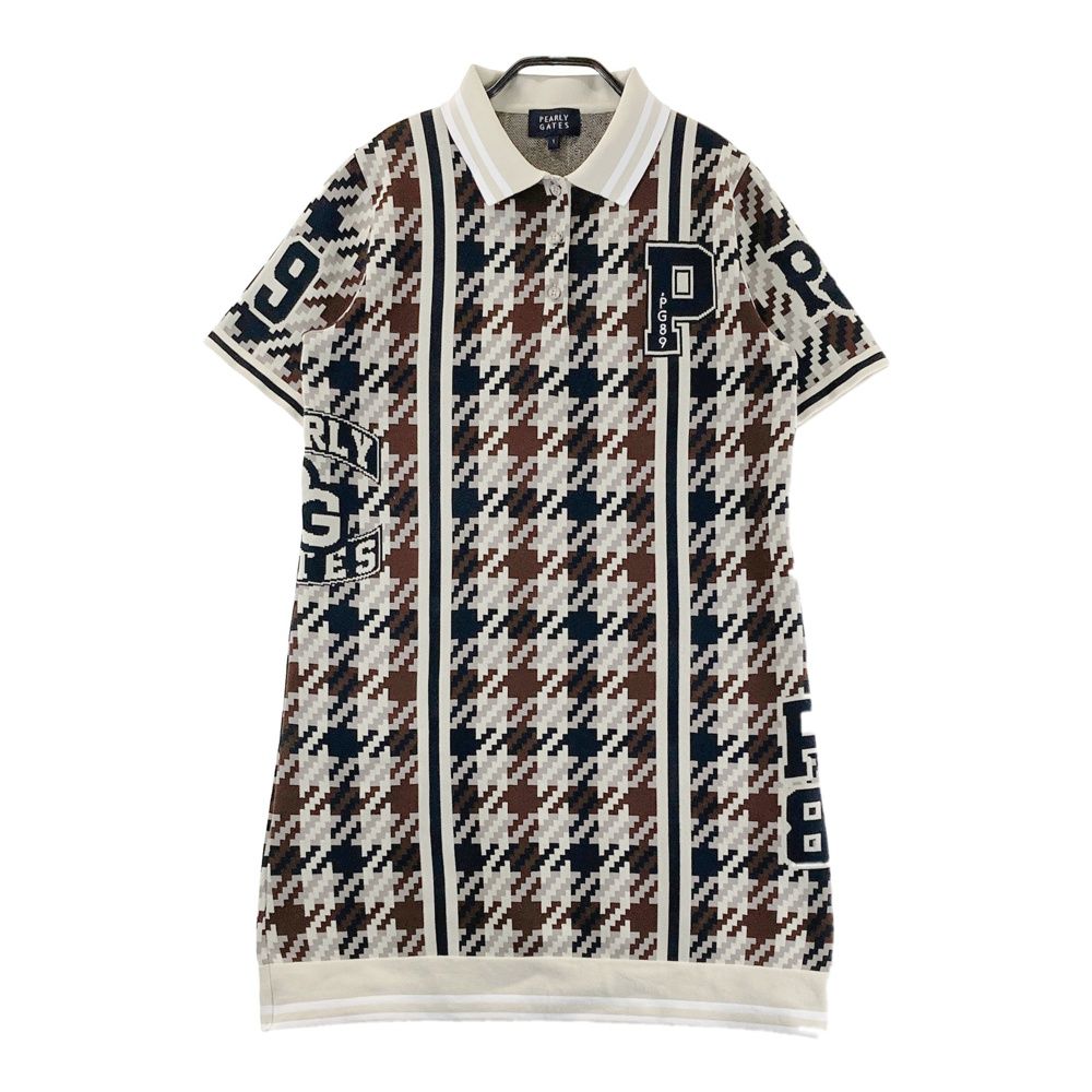 サイズ 1 PEARLY GATES パーリーゲイツ ワンピース ガンクラブチェック ベージュ系 240101564927 ゴルフウェア レディース ストスト