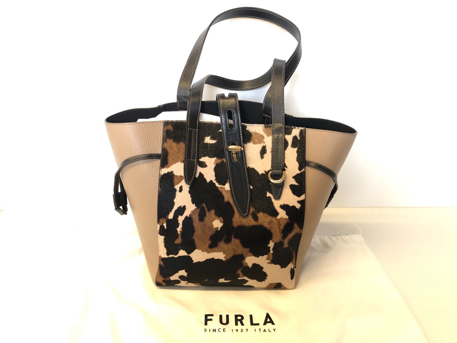 FURLA フルラ NET M 2WAY クロスボディ ハンドバッグ トートバッグ アニマル柄