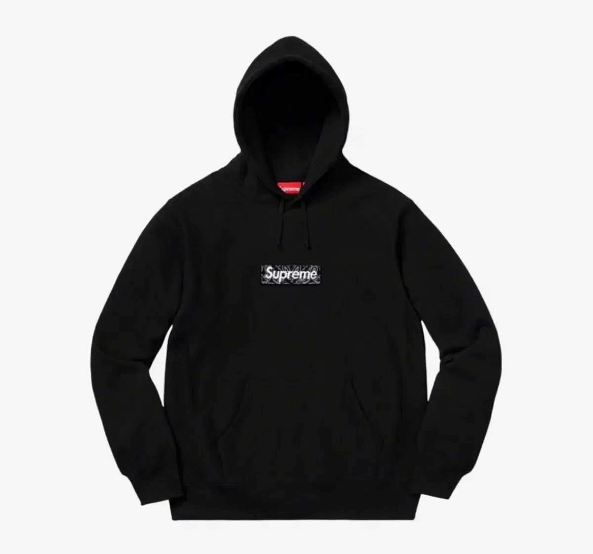 Supreme バンダナ ボックスロゴ フーディー ブラック 19fw