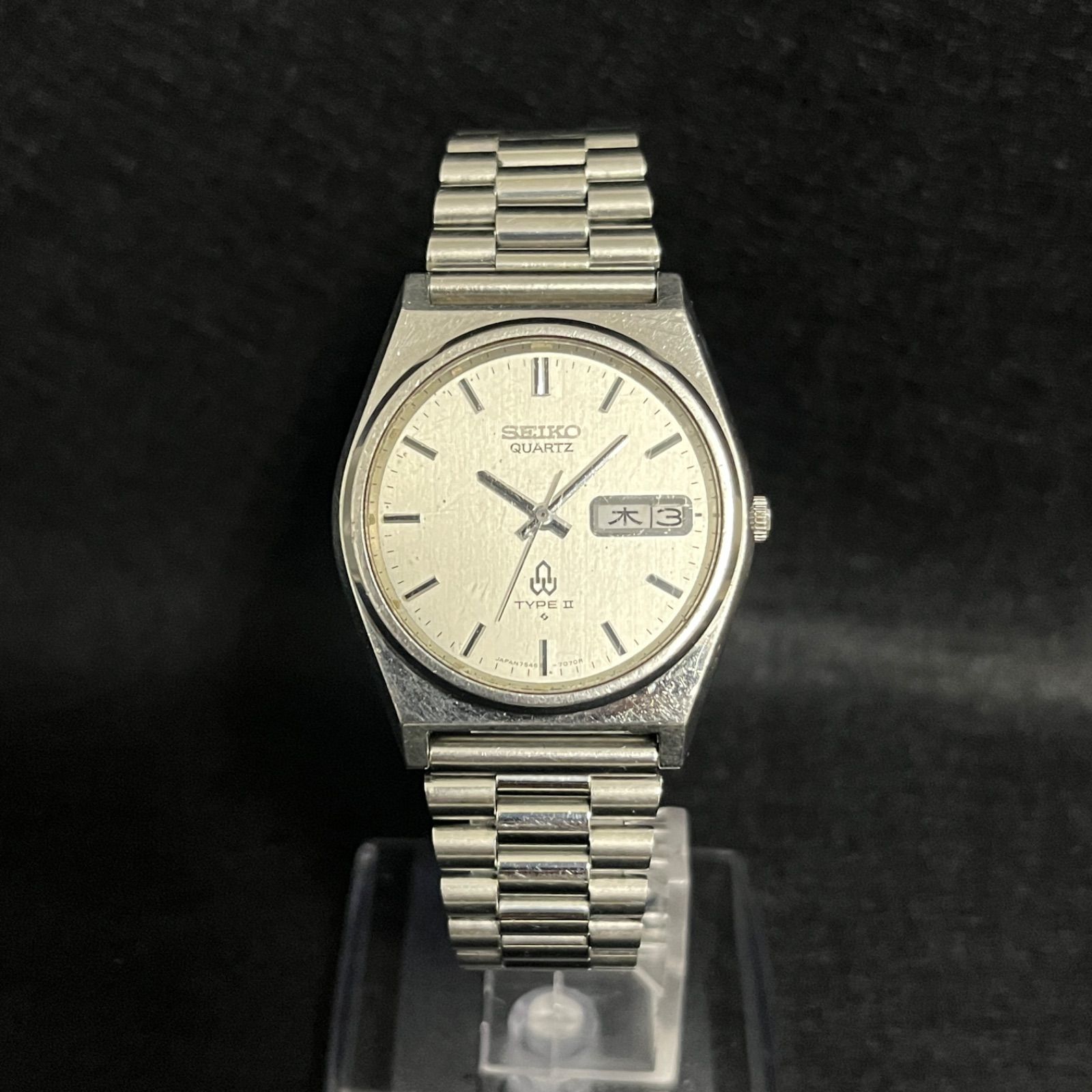 稼働品】 SEIKO セイコー TYPE II タイプ2 クォーツ 腕時計 7546-7060