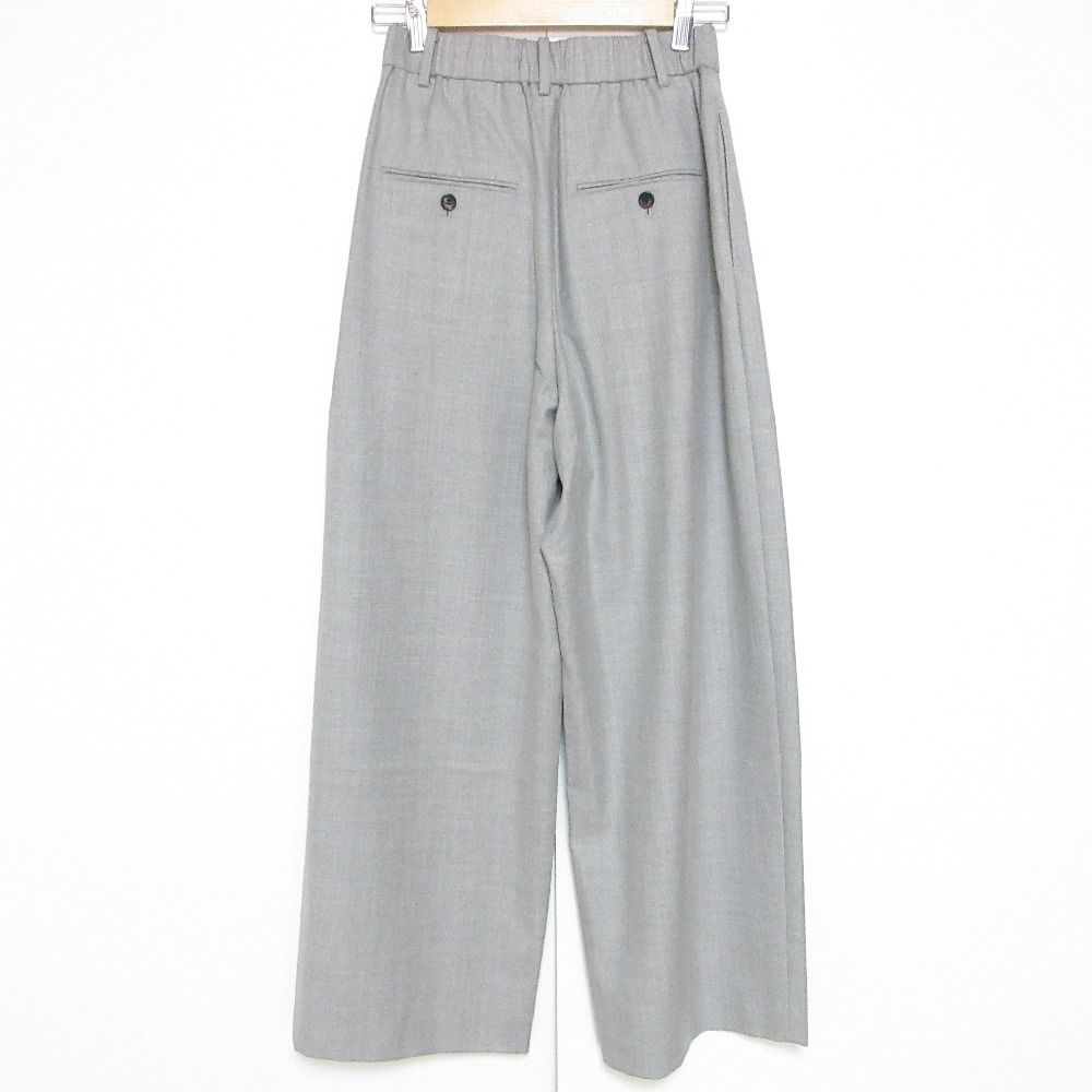 24AW IENA イエナ T R W サキソニータックパンツ 36 グレー レディース 古着