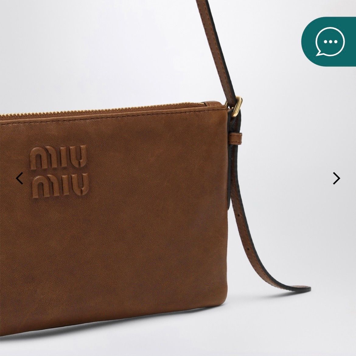 MIUMIU ミュウミュウ ブラウン ナッパ ミニポーチ