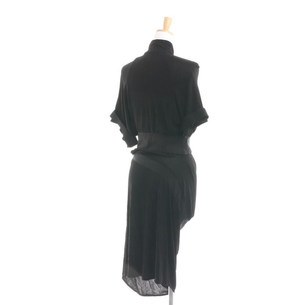 バレンシアガ ワンピース 半袖 トップス ボトムス ウエストマーク レディース 36 XS相当 ブラック