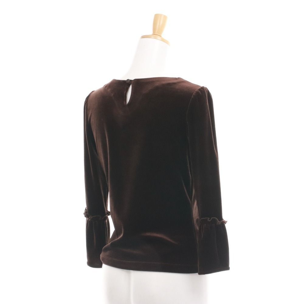 エムズグレイシー ベロアトップス 七分袖 ベルスリーブ レディース 38 M相当 ブラウン