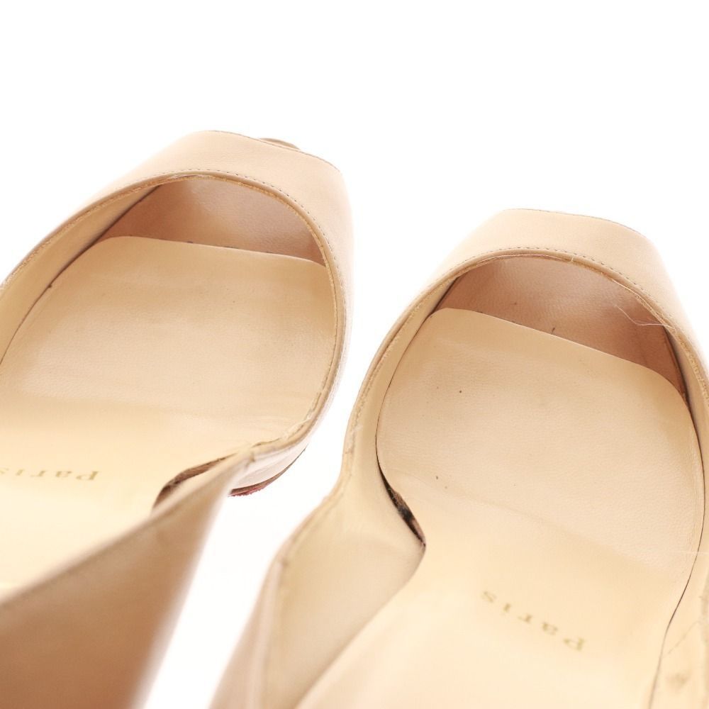 □ クリスチャンルブタン パンプス 靴 オープントゥ ハイヒール