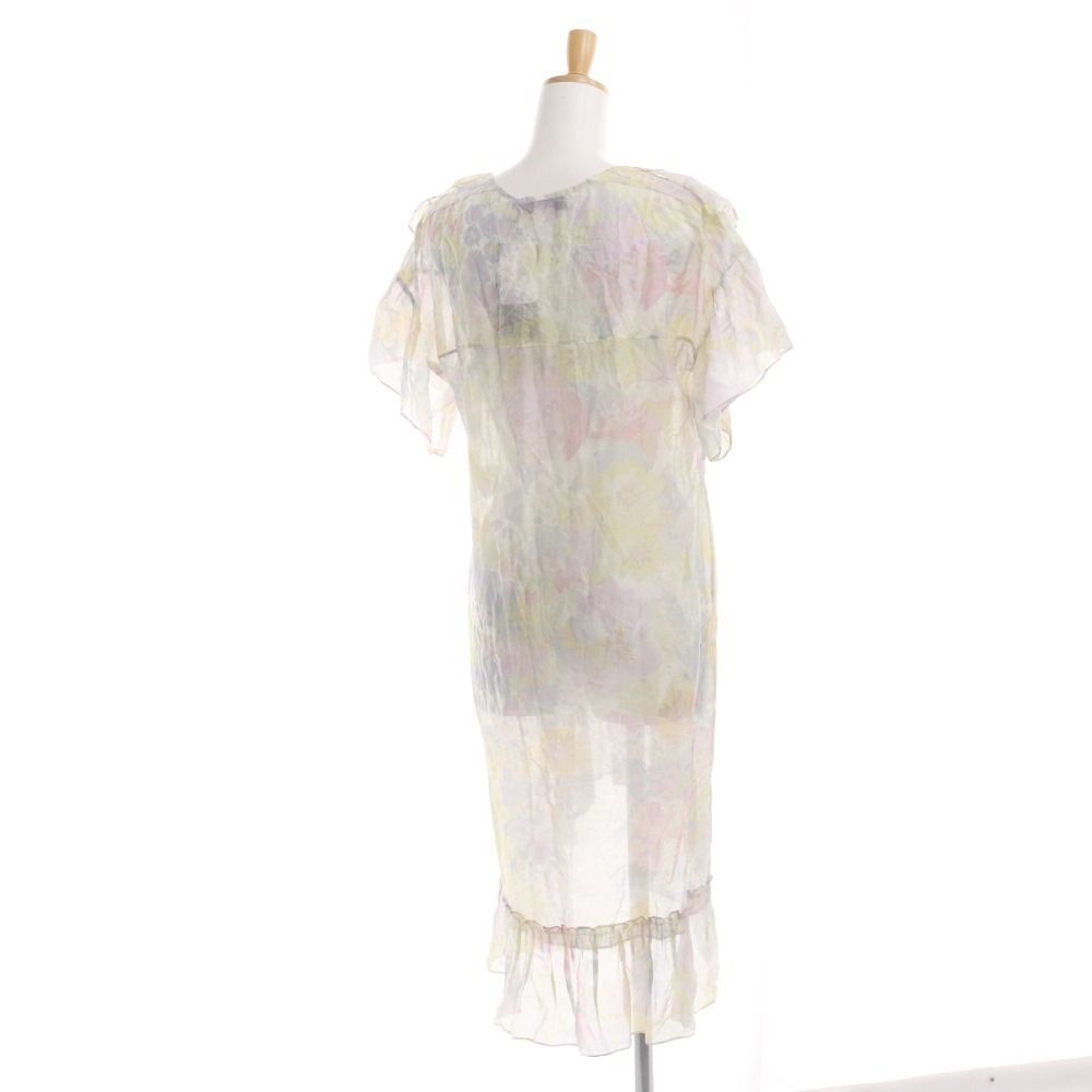 ステラマッカートニー ワンピース 半袖 花柄 総柄 レディース 36 ピンク イエロー ブルー