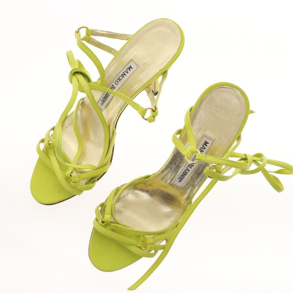  マノロブラニク サンダル 靴 アンクルストラップ レディース 36 23 cm相当 ライトグリーン サンダル サンダル ミュール