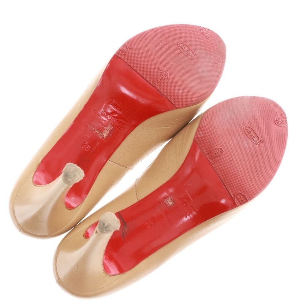 □ クリスチャンルブタン パンプス 靴 オープントゥ ハイヒール