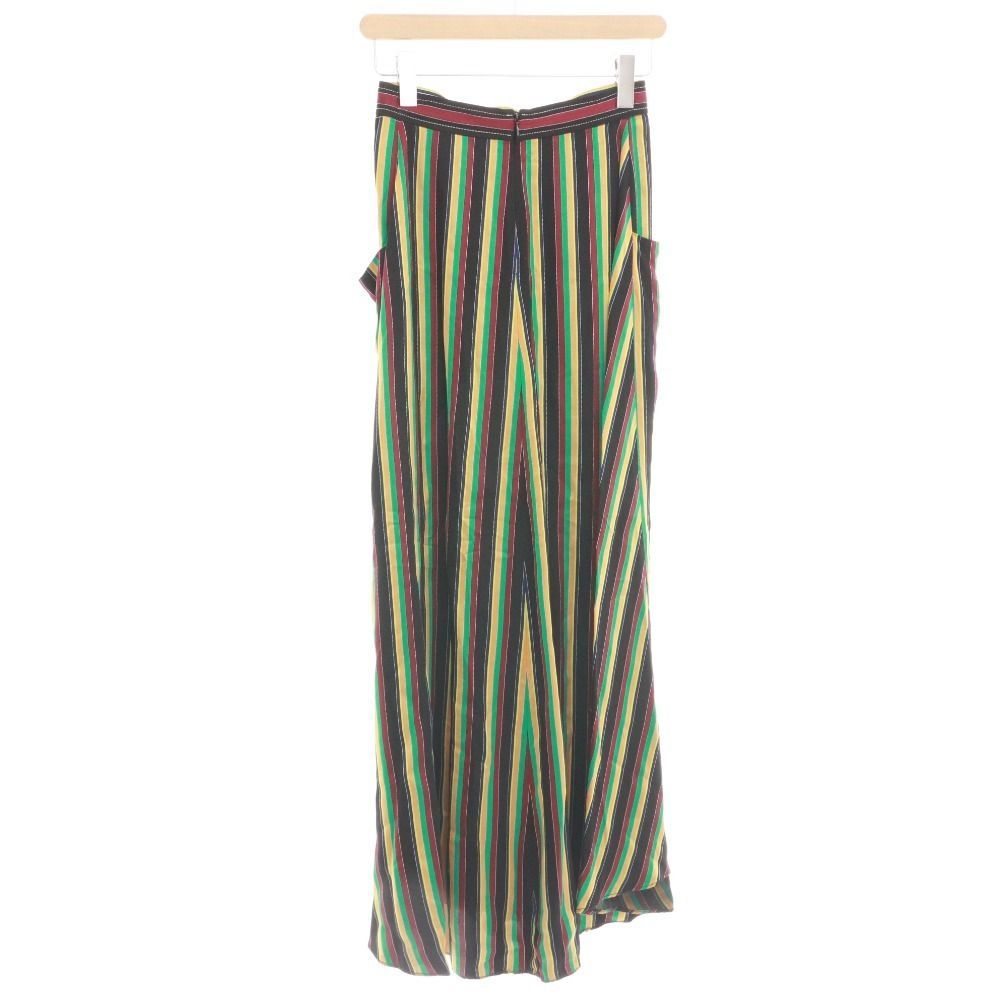 スリーワンフィリップリム スカート ボトムス ロング マルチストライプ レディース 00 XXS相当 ブラック グリーン イエロー レッド