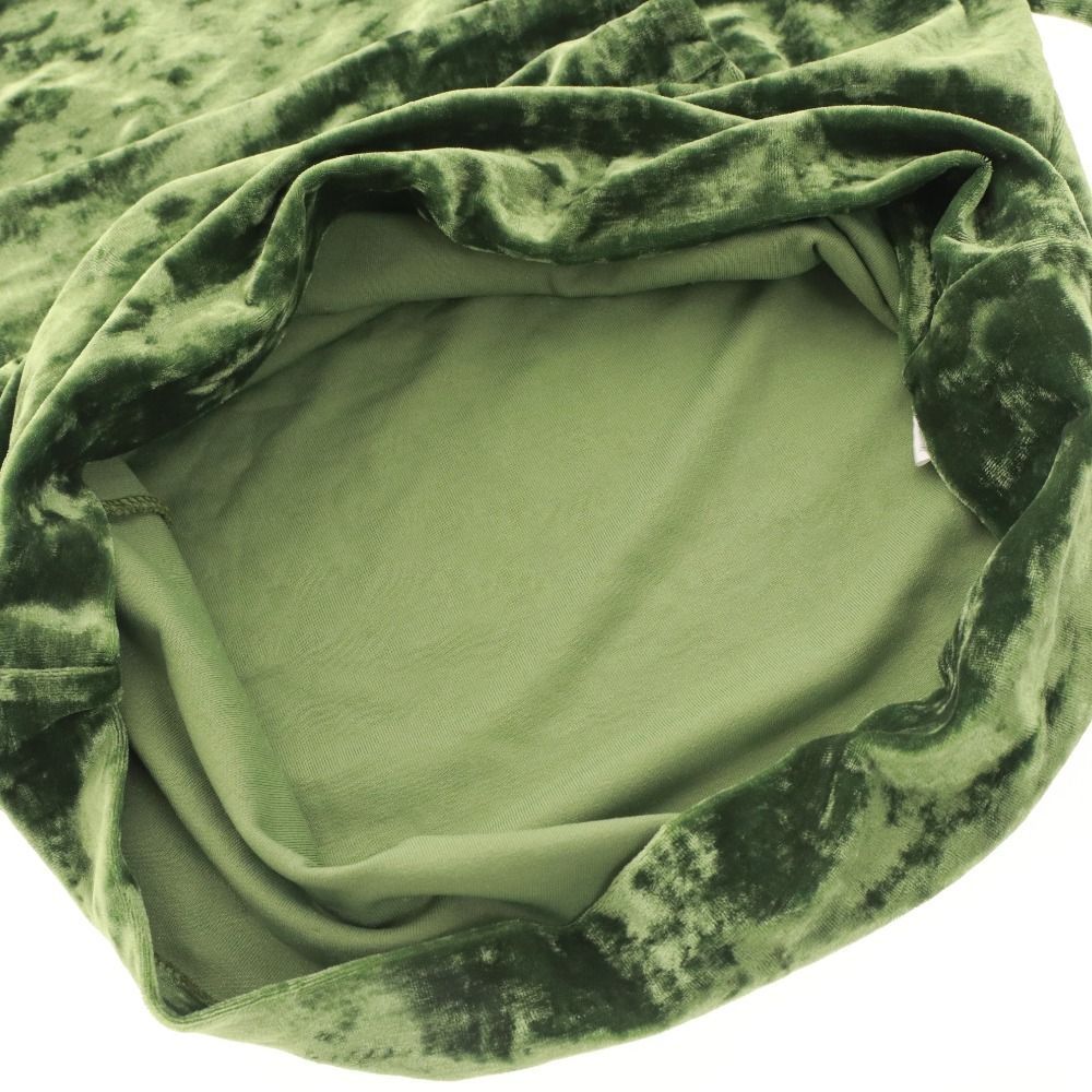  イッセイミヤケ カットソー パンツ セットアップ ベロア ハイネック レディース トップスM ボトムスS グリーン 長袖 Tシャツ カットソー