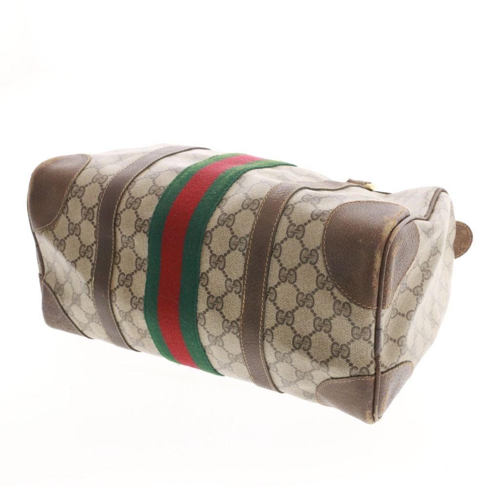 □ GUCCI グッチ オールド シェリーライン GGスプリーム ミニボストン