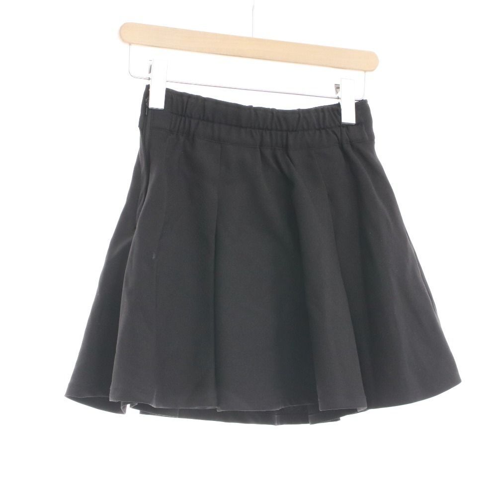 メゾピアノ ミニスカート ボトムス タック インナーパンツ付き キッズ ジュニア ガールズ S 140 ブラック