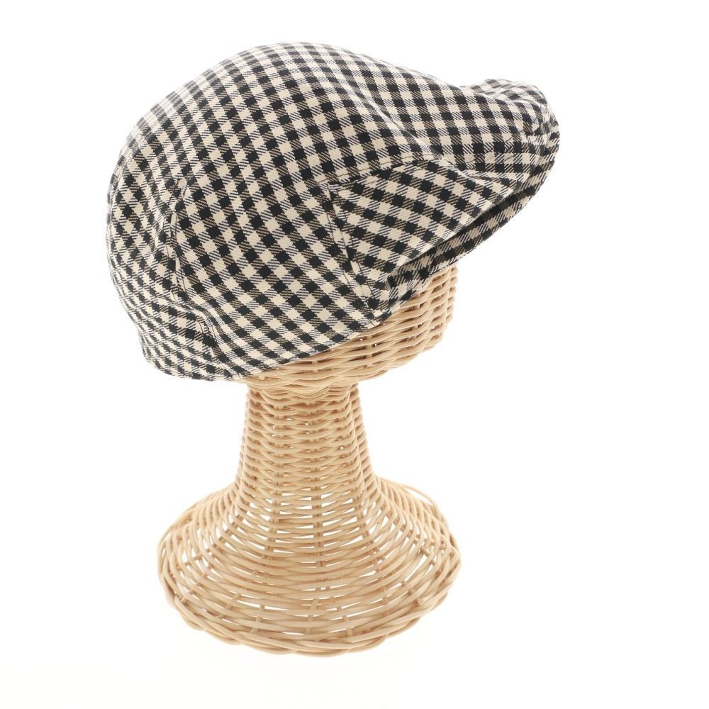 トムフォード ハンチング 帽子 チェック メンズ 58 M ブラック ベージュ