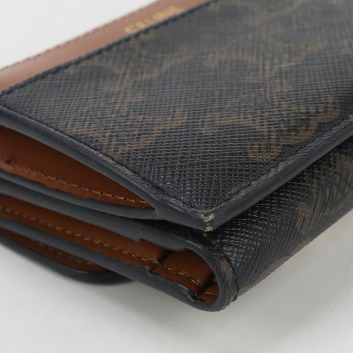  CELINE セリーヌ 04 LU 三つ折り財布 トリオンフキャンバス レディース 三つ折り財布 折り財布