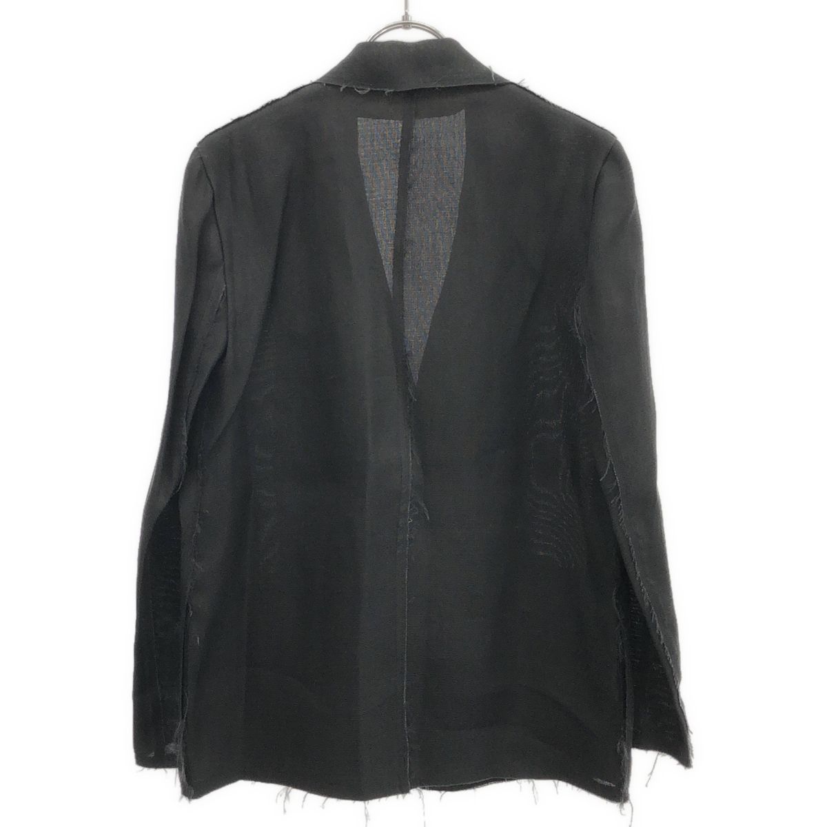 LANVIN ランバン カットオフシルクテーラードジャケット チャコール系