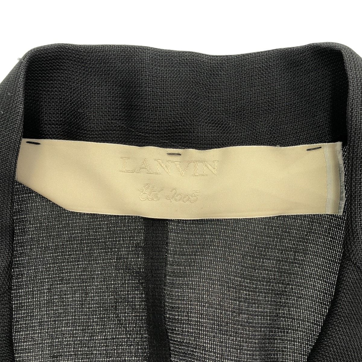 LANVIN ランバン カットオフシルクテーラードジャケット チャコール系