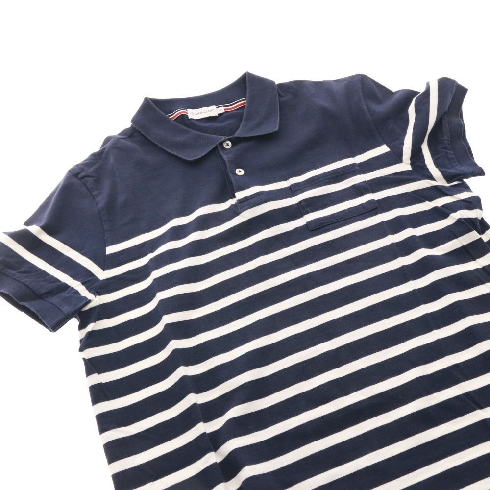 ✨本日限定‼️モンクレール ポロシャツ メンズ Mサイズ ネイビー ワッペン ✨本日限定‼️モンクレール ポロシャツ メンズ Mサイズ ネイビー ワッペン