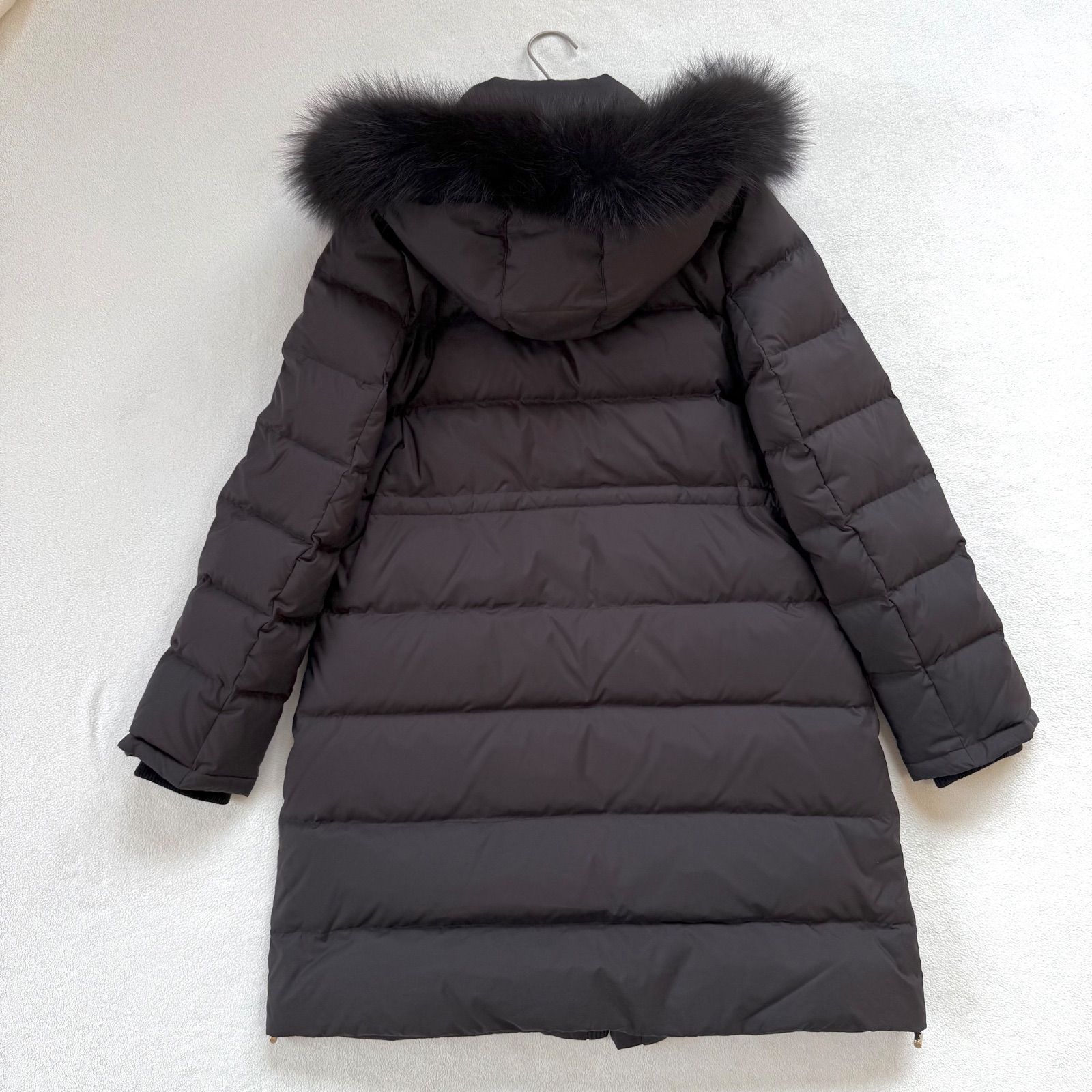 良品・名作・38✨イエナ タフタ ロング ダウンコート フォックスファー 