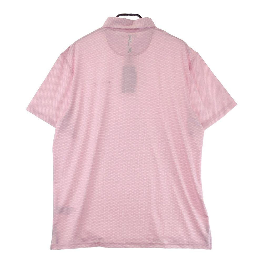 サイズ XL RLX ラルフローレン 半袖ポロシャツ ドット柄 ピンク系 ゴルフウェア メンズ ストスト