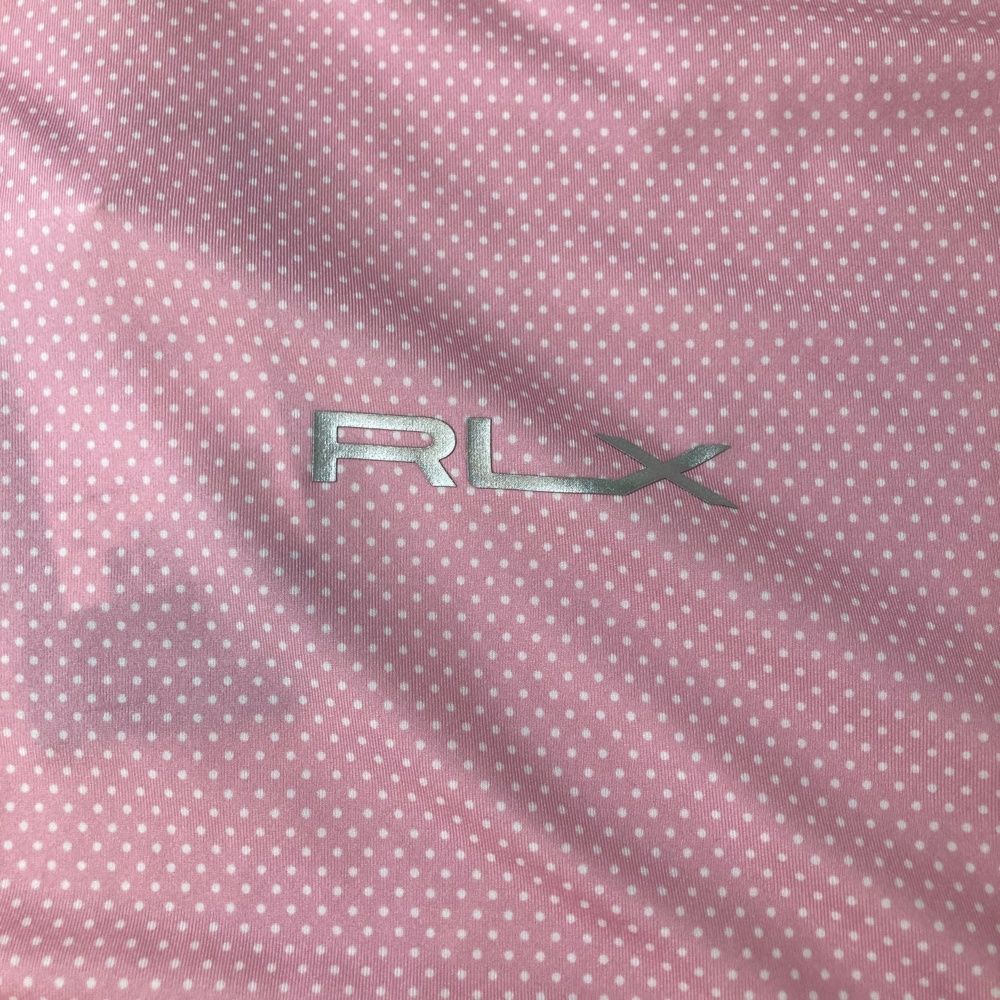サイズ：XL RLX ラルフローレン 半袖ポロシャツ ドット柄 ピンク系