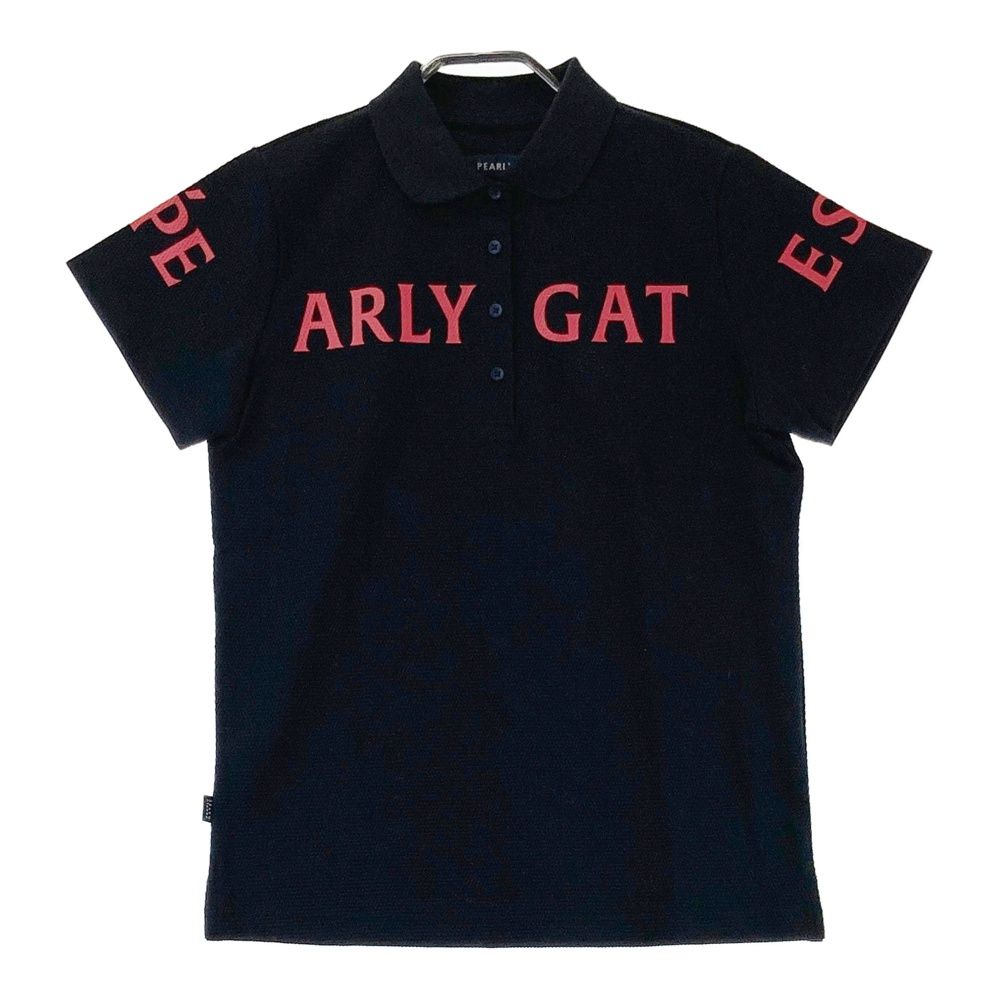 サイズ 1 PEARLY GATES パーリーゲイツ 半袖ポロシャツ プリント ブラック系 240101562089 ゴルフウェア レディース ストスト