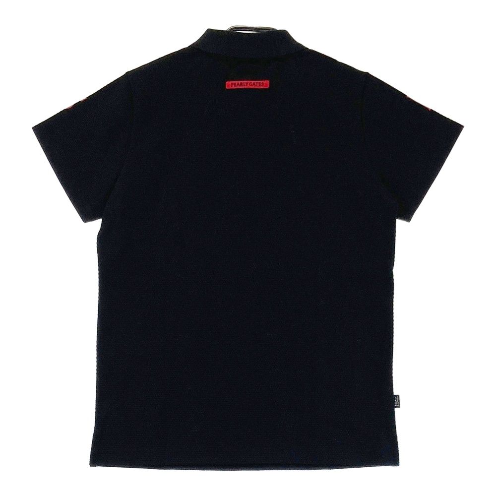 サイズ 1 PEARLY GATES パーリーゲイツ 半袖ポロシャツ プリント ブラック系 ゴルフウェア レディース ストスト