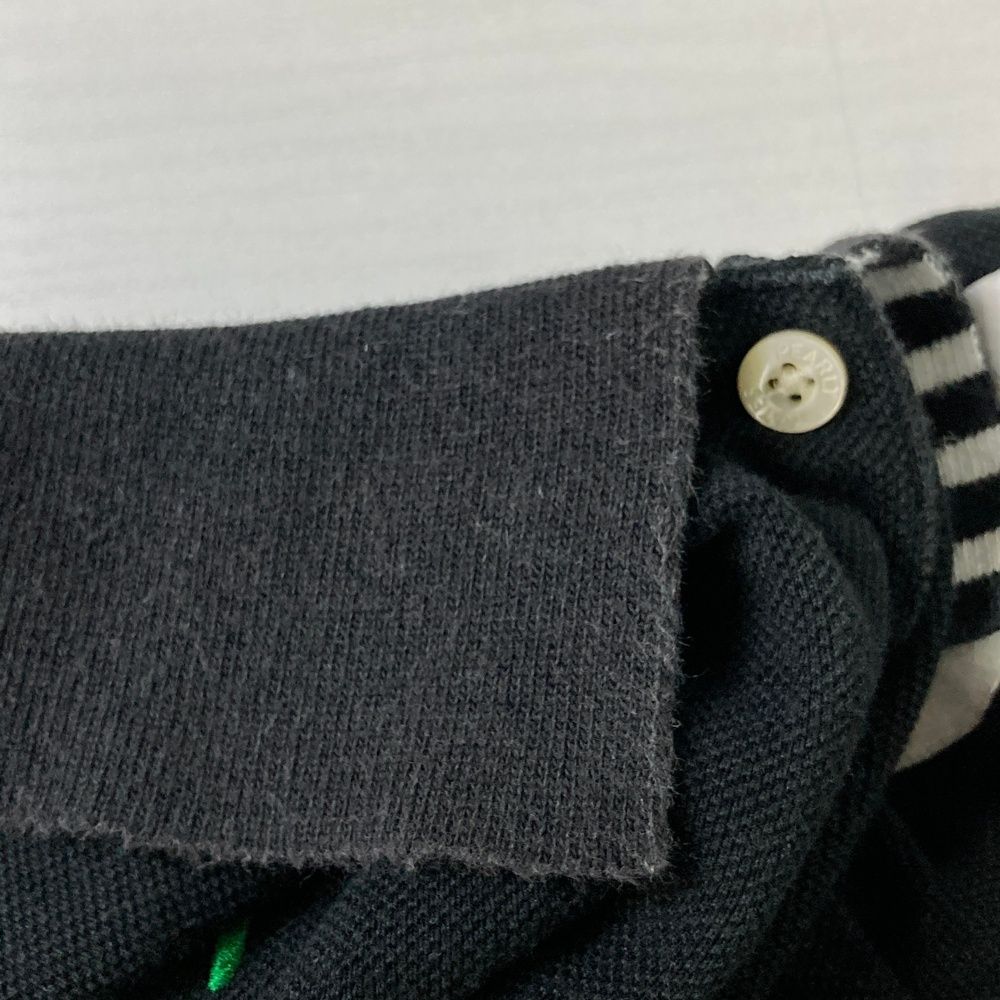 新品　パーリーゲイツ　ポロシャツ　半袖　ブラック　刺繍　サイズ1 サイズ：0 PEARLY GATES パーリーゲイツ 半袖ポロシャツ ブラック系