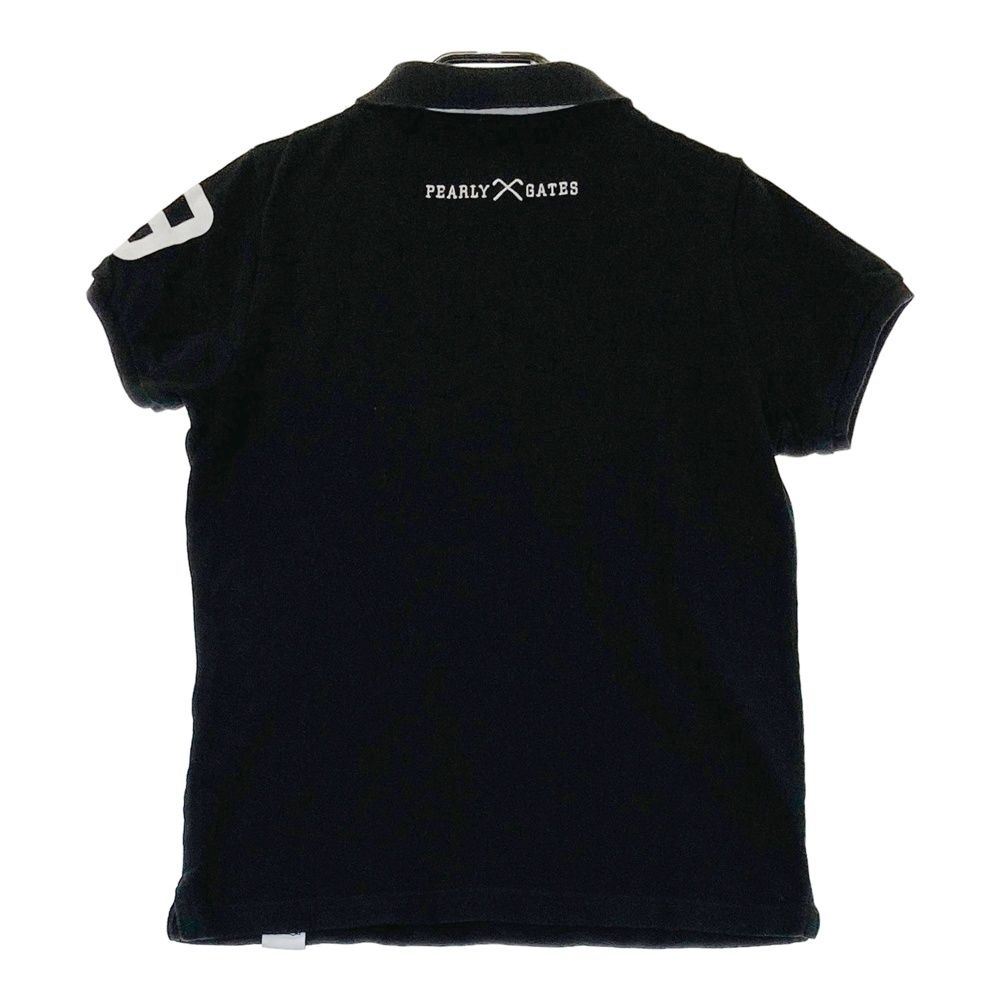 PEARLY GATES ゴルフポロシャツ ブラック サイズ：0 PEARLY GATES パーリーゲイツ 半袖ポロシャツ ブラック系
