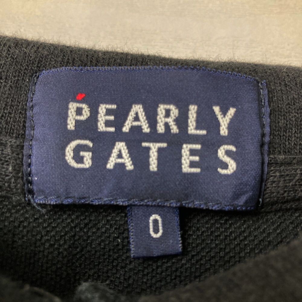 サイズ：0 PEARLY GATES パーリーゲイツ 半袖ポロシャツ ブラック系