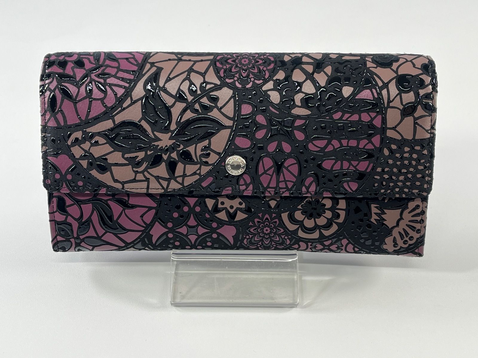 印傳屋 印伝 インデンヤ RYUOLA リュオラ 長財布 本革 レディース 大容量 束入れ 7725 レザー 花柄 き 品