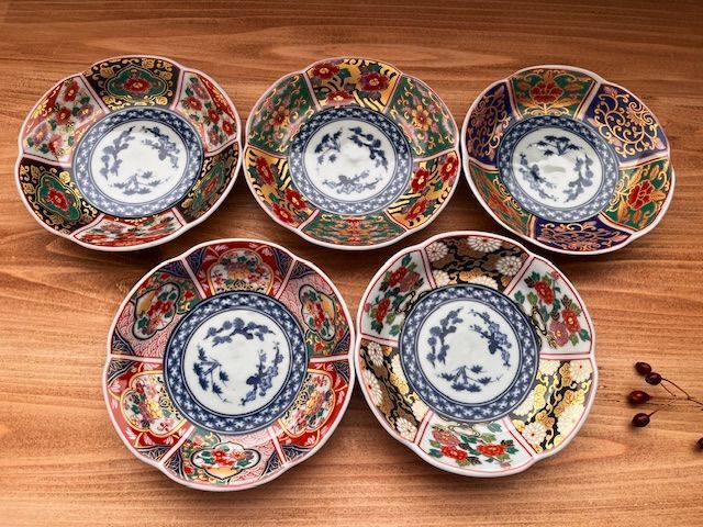 20枚 5種 セット 有田焼 花形皿 取り皿 祝い お花見 もてなし料理 宴会 お節 お正月