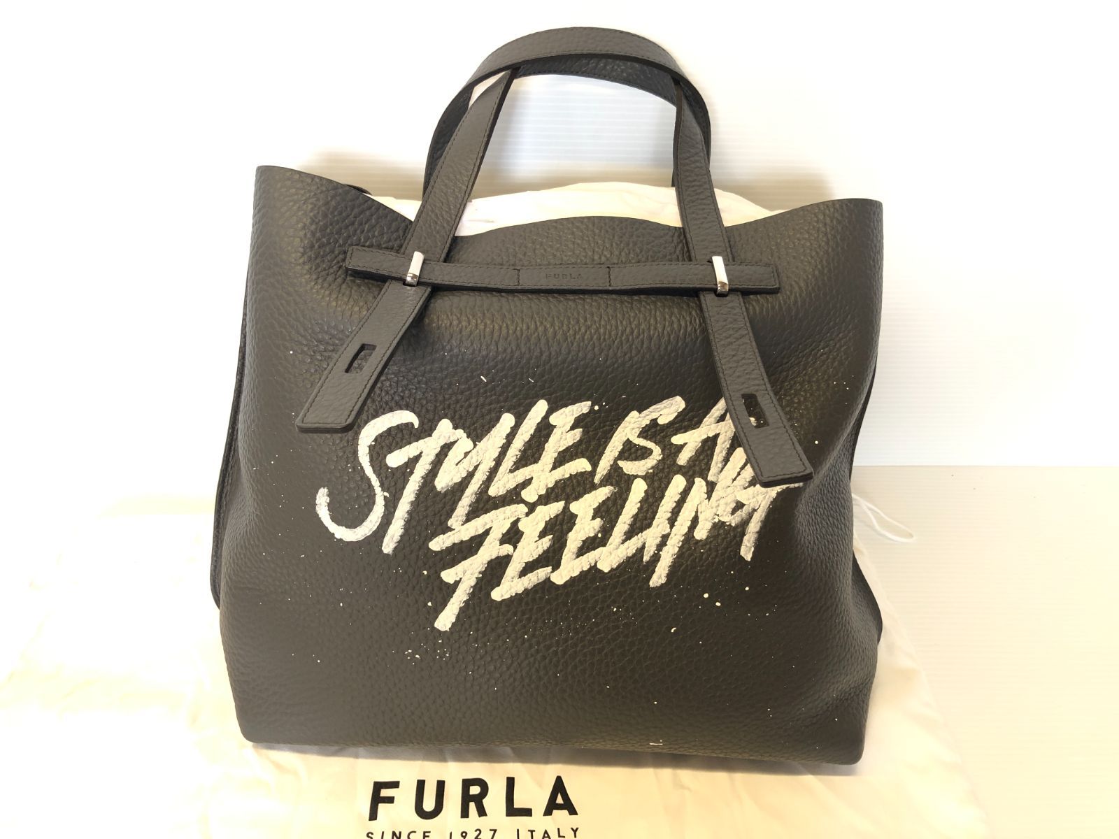 FURLA フルラ 小泉遼 コラボ トートバッグ ブラック 鞄 レディース おしゃれ
