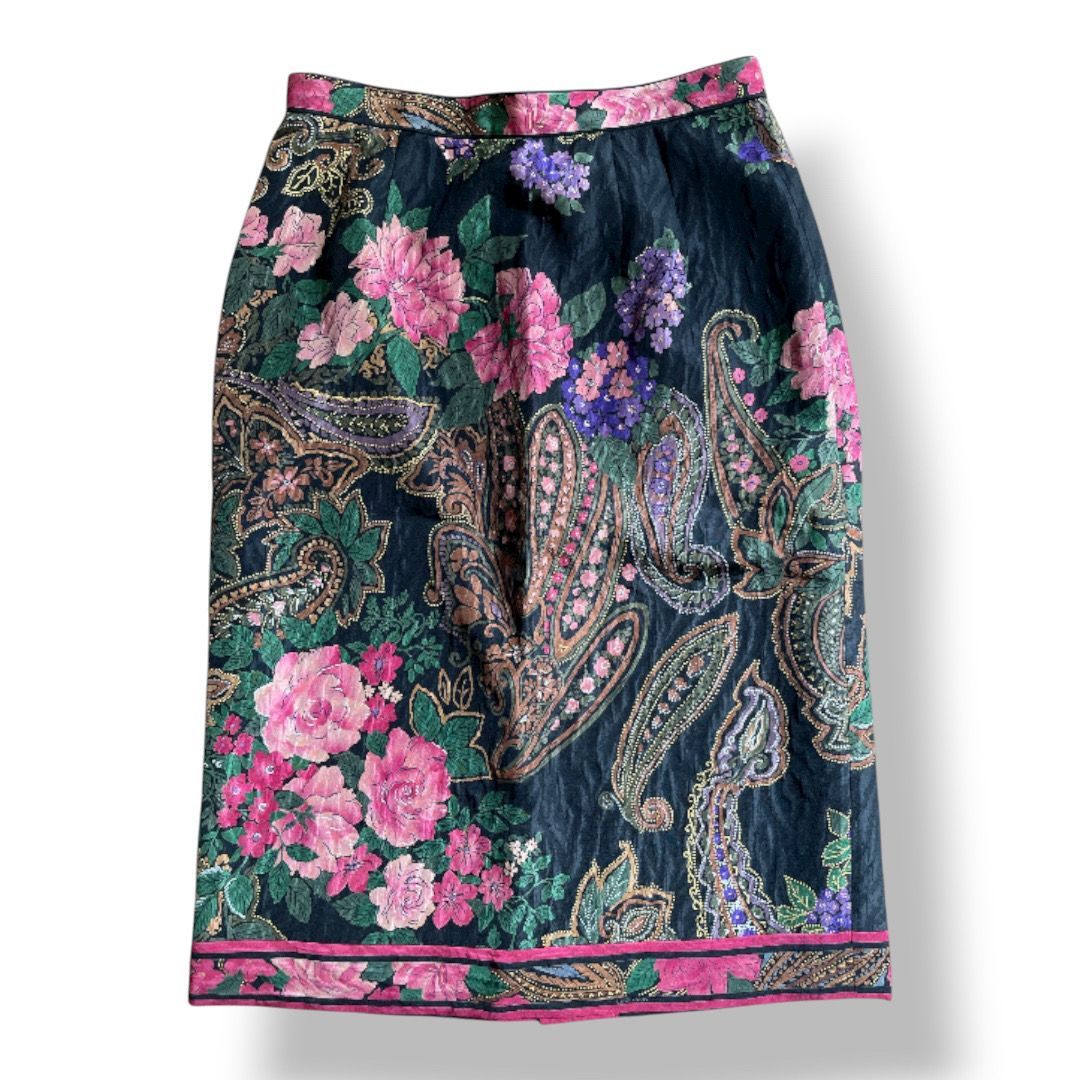 LEONARD 花柄スカト LEONARD FASHION(レオナールファッション) 花柄タイトスカート マルチ