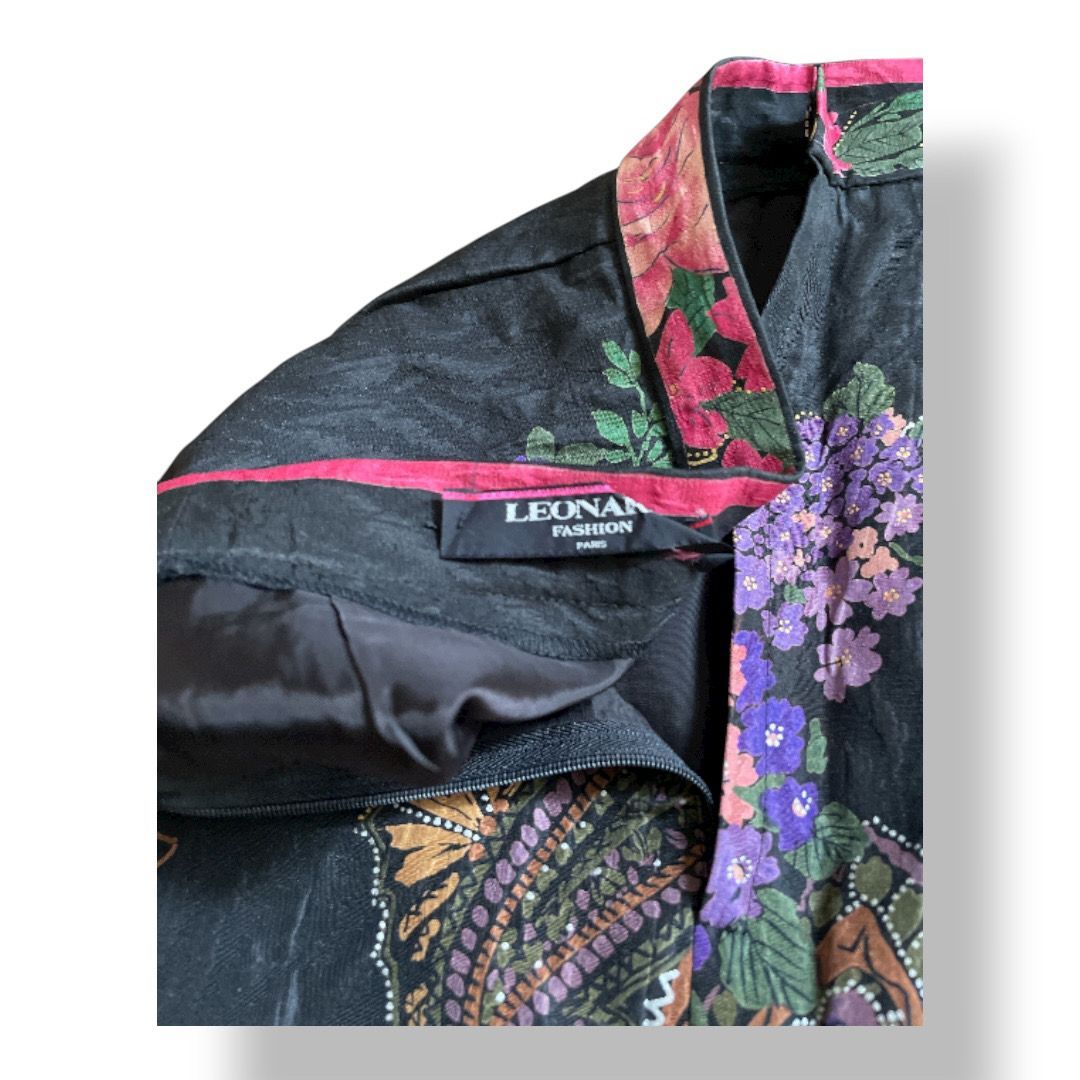 LEONARD FASHION(レオナールファッション) 花柄タイトスカート マルチ