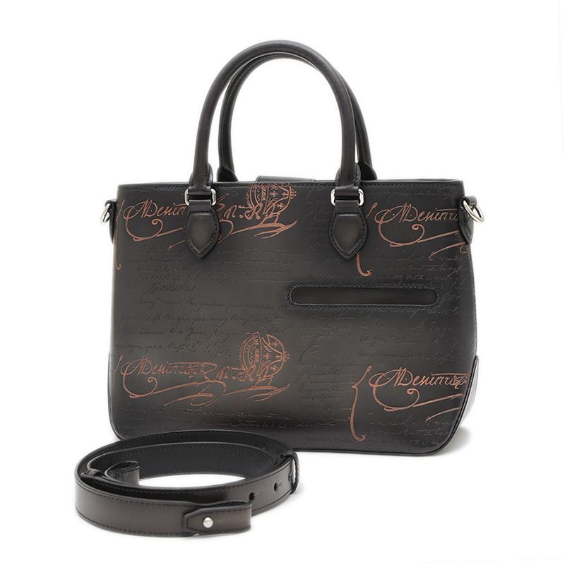 ベルルッティ トゥジュール XS カリグラフィ 2WAYバッグ ブラウン シルバ