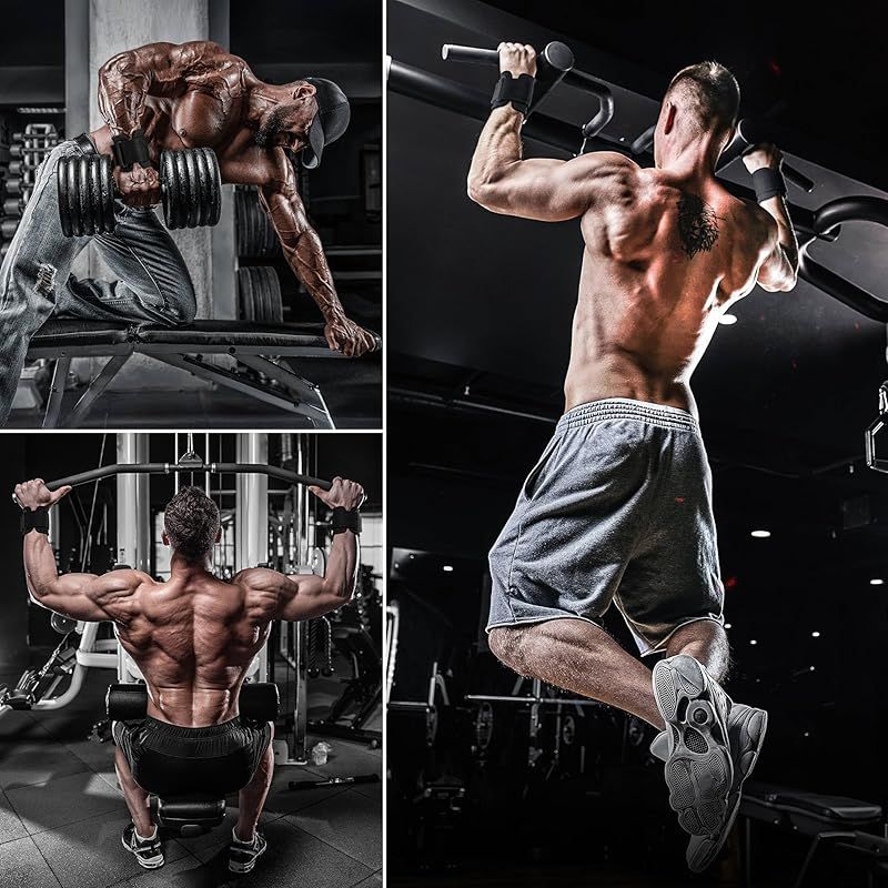 ☆彡RDXウエイトリフティングフックストラップネオプレンパッド付き