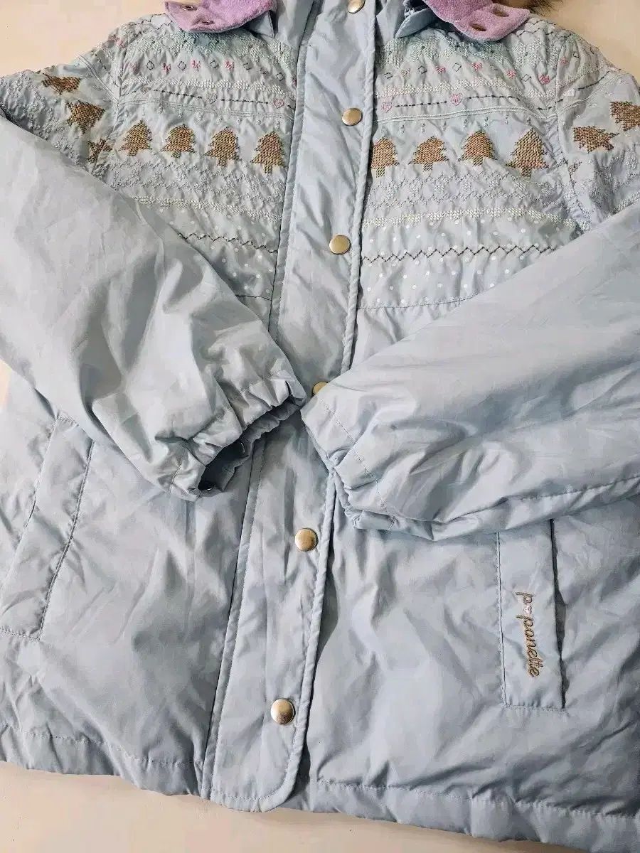  pom ponette 刺繍ダウンアウター 150 その他 ジャケット ブルゾン