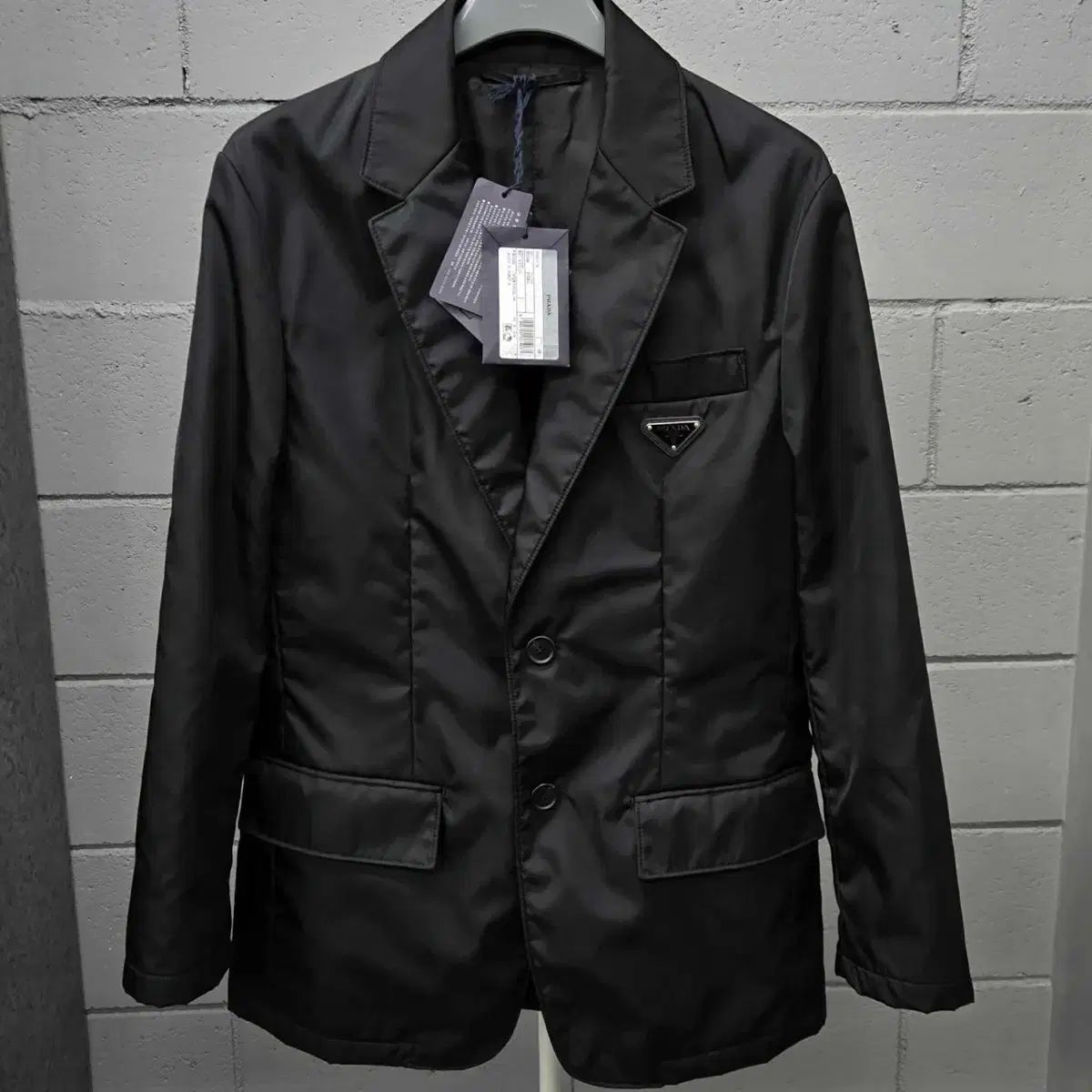 46サイズ PRADA プラダ 三角ロゴ リナイロン ブレーザー ジャケット
