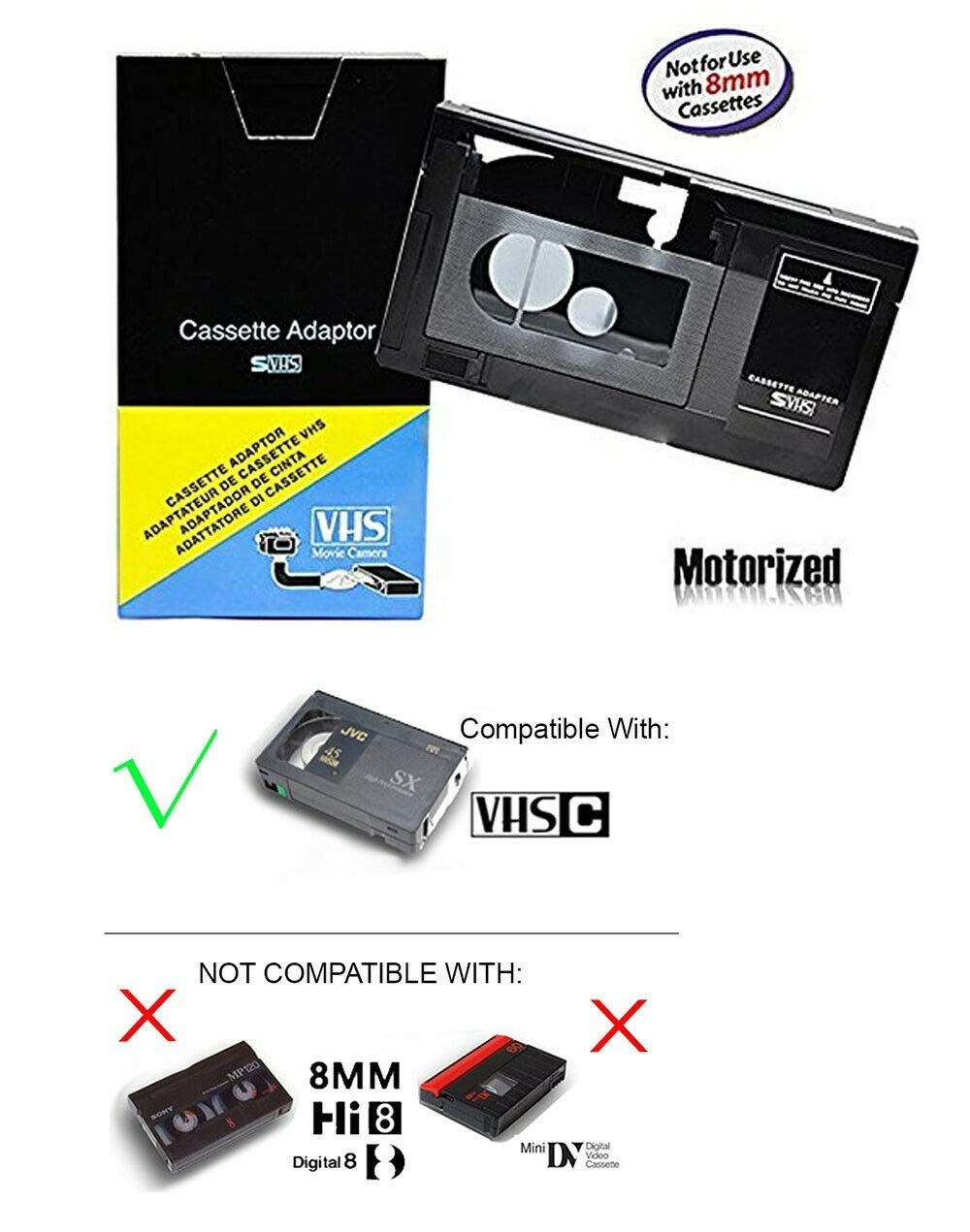 VHS-C - VHS カセットアダプター JVC C-P7U CP6BKU C-P6U Panasonic PV