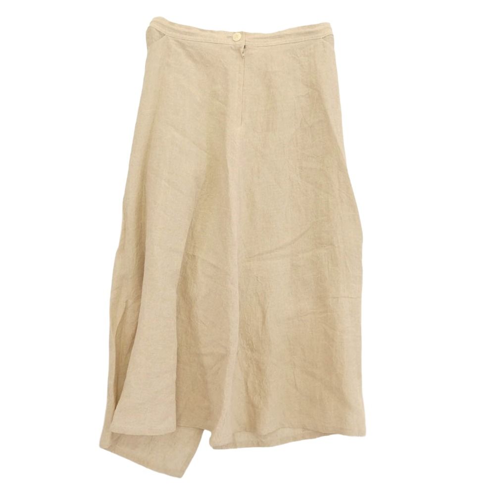 Y s Yohji Yamamoto ワイズ ヨウジヤマモト 20ss YN-S11-301 リネン ラップ ロング スカート ベージュ系 2