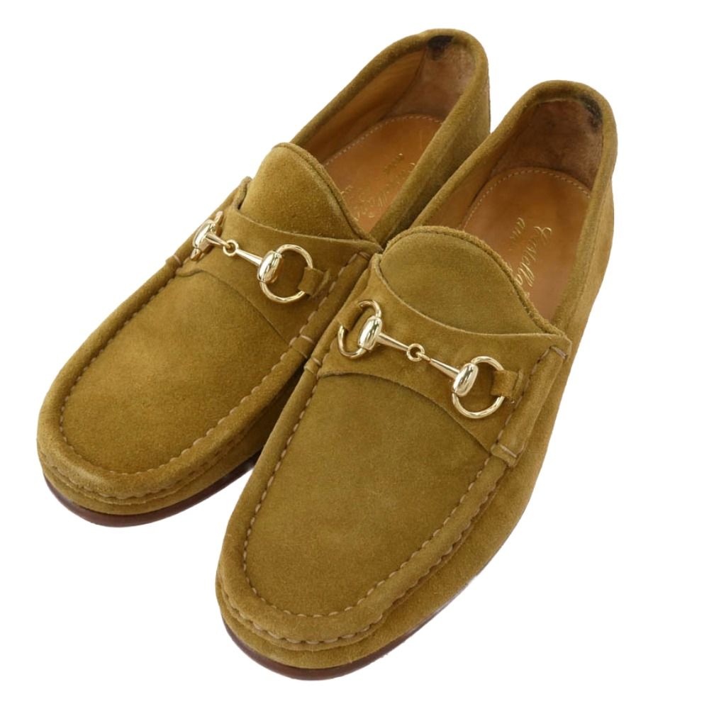 カステラーノ CASTELLANO A118 Cuoio ホースビット ゴールド金具 スエード ローファー ライトブラウン系 41