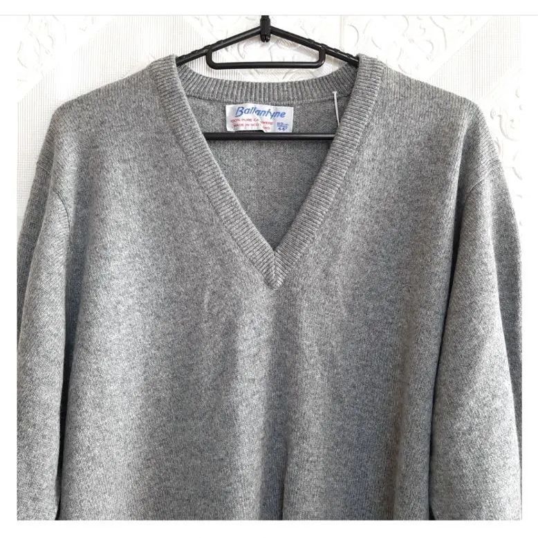 BALLANTYNE 100%カシミヤ ニットセーター グレー系 BALLANTYNE 100%カシミヤ ニットセーター グレー系 BALLANTYNE 100