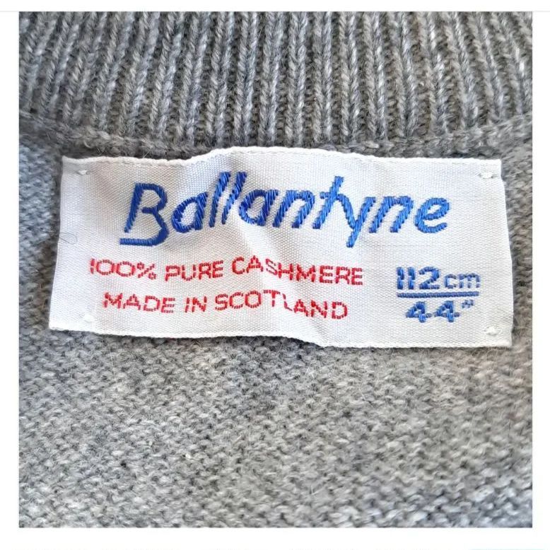 バランタインBALLANTYNEカシミヤ クルーネック カシミヤ100% 44 BALLANTYNE カシミヤセーター ニット クルーネック スコットランド製