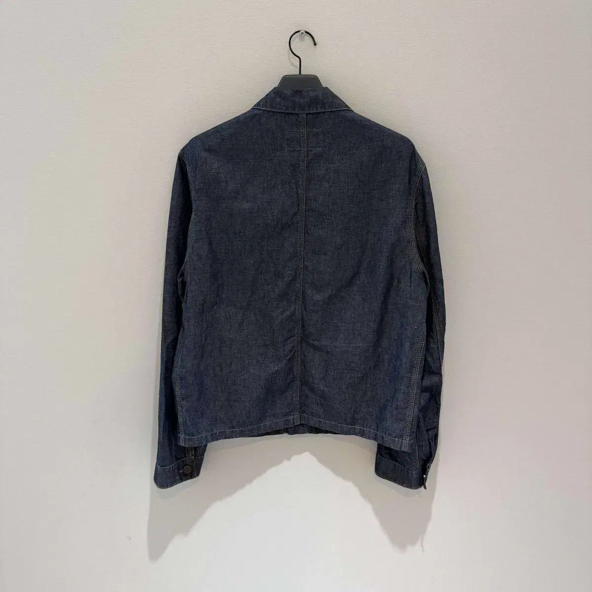 お早めにどうぞ！！ XLサイズ 新モデル PRADA プラダ シャンブレー ブルゾン デニム ジャケット 絶対お買い得。